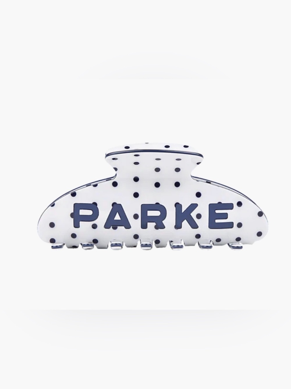 Parke White Polka Dot claw clip New 2026